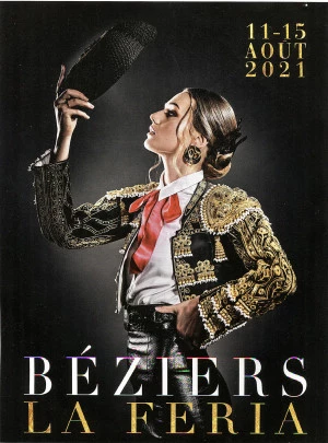 Affiche Tauromachie 2021 aux arènes de Béziers 