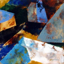 Le Vigan - Ac/toile 40x40 cm - Pierre Guerchet-Jeannin 