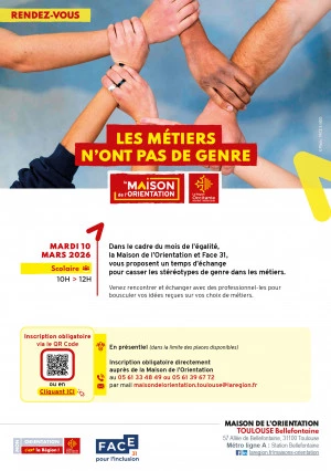 Affiche Les métiers n'ont pas de genre (Public scolaire)