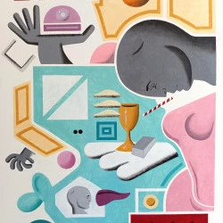 Le sacre - Acrylique sur Toile, 65cmx 100cm, 2025 - @Flavien Couche 