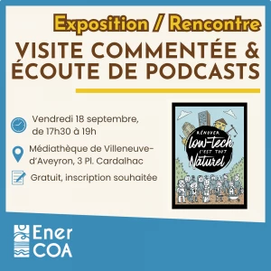 Affiche Rencontre – Écoute des podcasts et paroles de professionnels du bâtiment