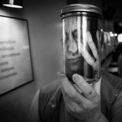 Confit d'artiste, poème sous cadre - Vernissage de l'exposition "Buvez mes paroles" 2022 - Jean-François Delibes et Christelle Richard-Dauphinot 