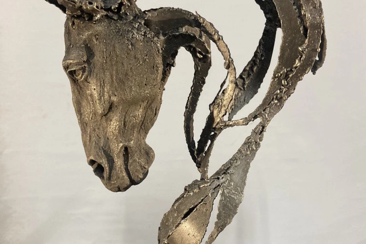 Tournure - Terre cuite et acier soudé