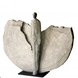 26.01 - sculpture sur bois, techniques mixtes (45.54.15cm) - christianglace 