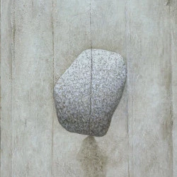 Equilibre illusoire 04-18 - Huile sur toile, 61x50 cm, 2018 - Michel Brissaud 