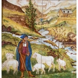 Les Pyrénnées - Fait à la main sur céramique - 400 