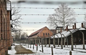 Affiche Exposition photos "Mémoires de lycéens. Auschwitz, 80 ans après". Vernissage le 19 mars à 18h30
