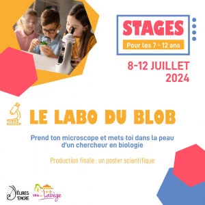 Affiche Stage enfants "Le labo du blob"