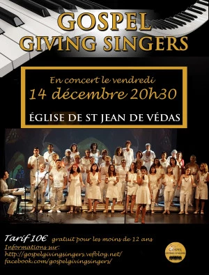 Affiche Concert de Noël - GOSPEL GIVING SINGERS