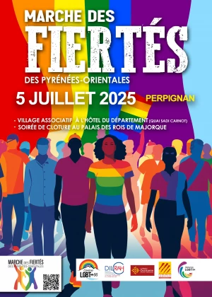 Affiche 4ème Marche Des Fiertés des Pyrénées-Orientales