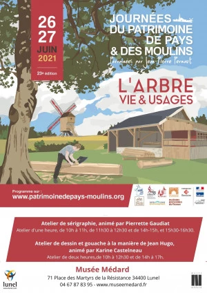 Affiche Journées des Patrimoines de Pays et des Moulins