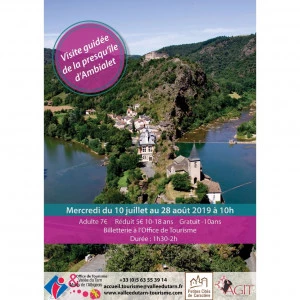 Affiche Visite guidée de la presqu'île d'Ambialet