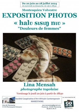 Affiche Exposition de photos « halʋ sɩsɩŋ nɩʋ » "Douleurs de femmes"