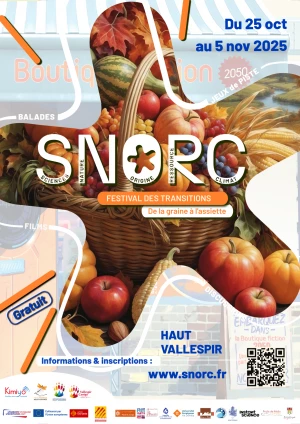 Affiche Festival SNORC 2025 : de la graine à l'assiette