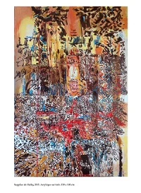 Affiche Vernissage EXPOSITION ALI SILEM - peintures techniques mixtes 