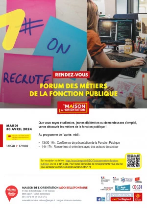 Affiche Forum des métiers de la fonction publique
