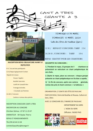 Affiche Cant A Très