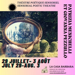 Affiche Théâtre Poétique Sensoriel avec Patrizia Menichelli et Giovanna Pezzullo
