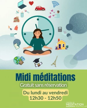 Affiche Midi méditations gratuites 