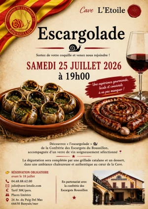 Affiche Escargolade - Vins 