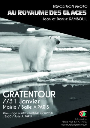 Affiche Exposition photo " au royaume des glaces " 