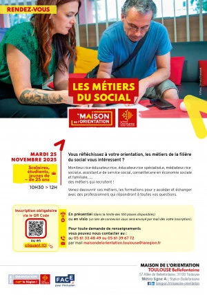 Affiche Les métiers du social