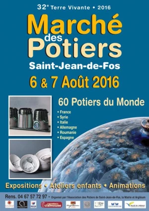Affiche Marché des Potiers de Saint Jean de Fos, 32 ème édition