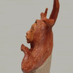 Je suis là - Sculpture en argile du Lot - Sophie Latappy 