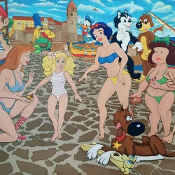 Les Ménines à collioure 2nyss 2022 - techniques mixtes , process ChromaLUX 130 x 97 #2nyss 2022 - #2nyss @2nyss 