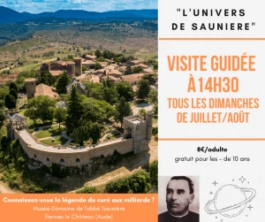 Affiche Visites guidées 'l'univers de Saunière'