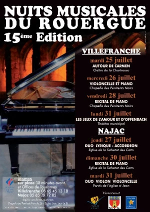 Affiche Nuits musicales du Rouergue