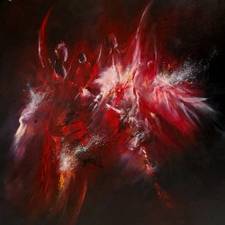 SOULEVEMENT - HUILE SUR TOILE - FORMAT 100X81CM - PREMIER PRIX PEINTURE SALON INTERNATIONAL DE HYERES 1999 