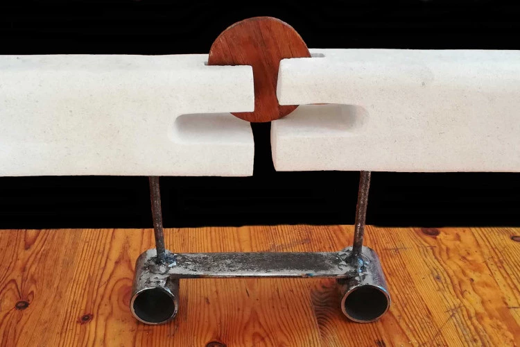 le lien - pierre de charente-chêne 40x25x10