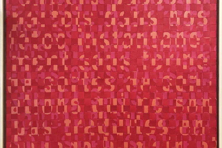 Texere6 - Acylique sur toile tissée, chassis et caisse américaine / 100x80cm/ 2025 - Pascale Hugonet 
