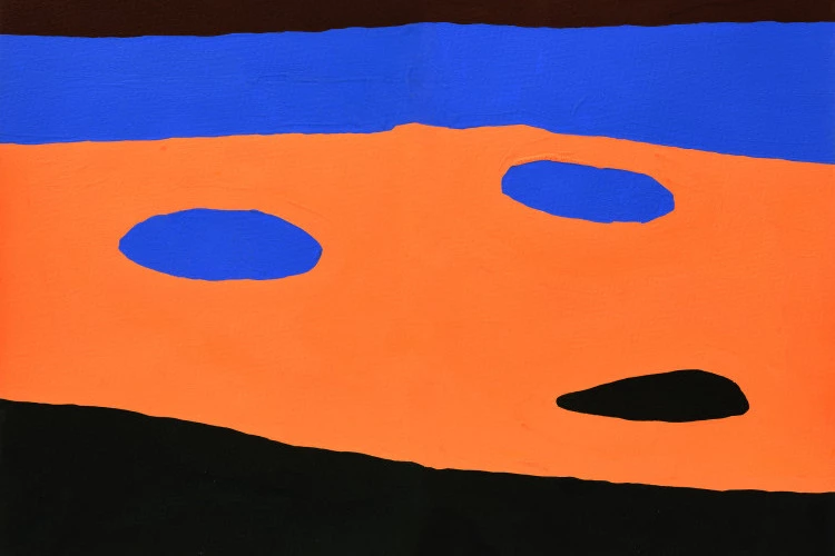 On a perdu le paysage - gouache sur papier 2025 - Valérie du Chéné 