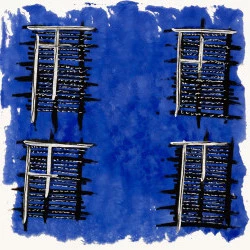 Parcs à huîtres du bassin de Thau - Technique mixte sur papier