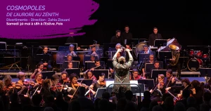Affiche Musique classique - "Cosmopoles, de l'aurore au zénith" - Divertimento, direction : Zahia Ziouani