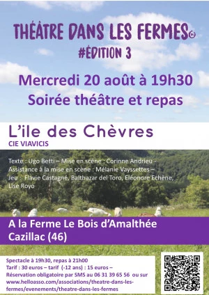 Affiche Théâtre dans les fermes - L'Ile des Chèvres