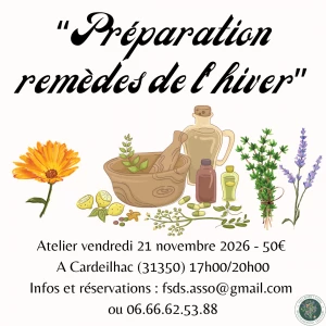 Affiche Atelier préparation remèdes de l'hiver