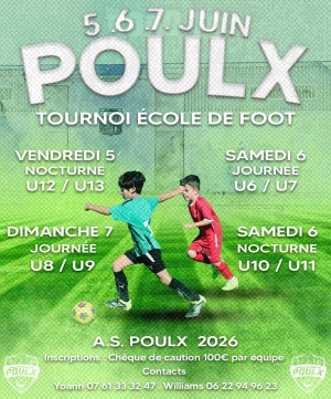 Affiche Tournois école de foot de l'AS POULX