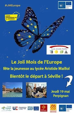 Affiche Fêtons le Joli Mois de l'Europe avec les jeunes du Lycée Aristide-Maillol!