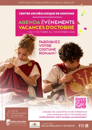 Affiche Les ateliers des vacances d'octobre du Centre archéologique