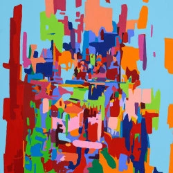 abstrait sans titre - acrylique sur toile 60X80