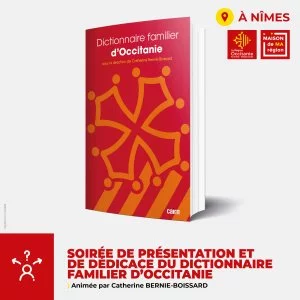 Affiche Soirée de présentation et de dédicace du "Dictionnaire familier d'Occitanie" 