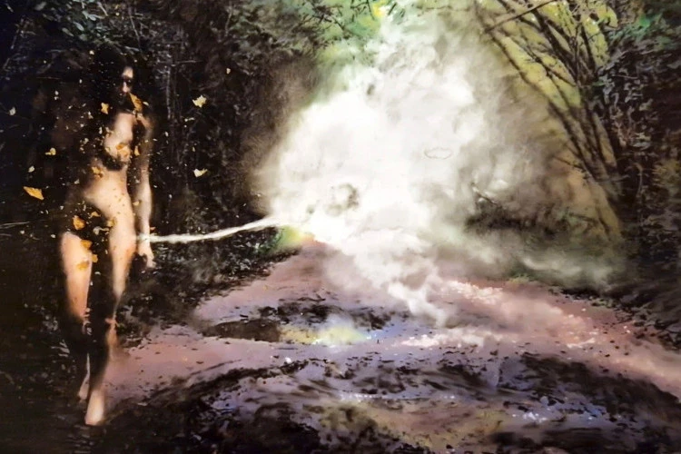 Ode - Image vidéo peinte sur papier - Christina Simandirakis 