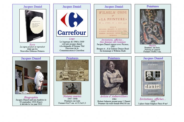 Créations de Jaques Daniel - Peintures, dessins, livres, logos, exposition, photos, afiches… - Jacques Daniel - Philippe Daniel 