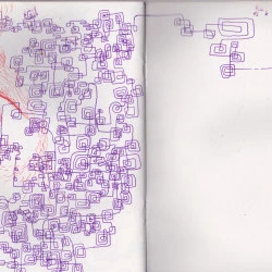 Route M2 - Carnet A5, encre sur papier