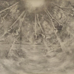 Corps céleste - fusain, pigment sur papier, 106cmX75cm, Sérignan, 2021. - sylvie melis 