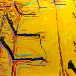 La vigne en lien - Huile sur toile 54x65 - Claude René Tarrit 