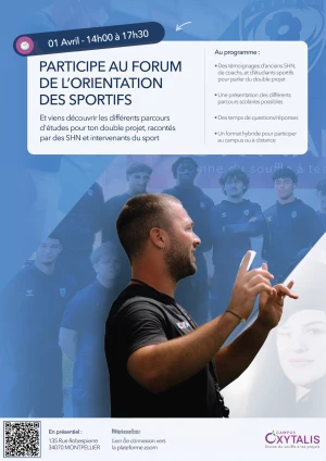 Affiche Forum de l'orientation des Sportifs de haut et bon niveau 